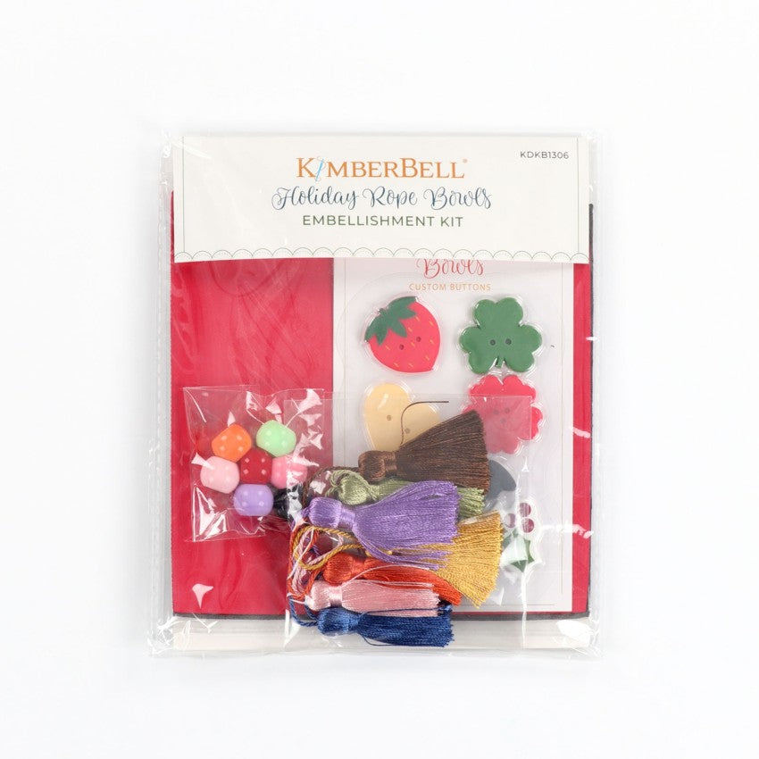 Kimberbell HOLIDAY ROPE BOWLS EMBELLISHMENT KIT KDKB1306