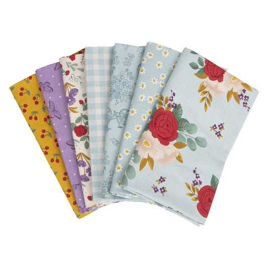 Riley Blake Fabric Sweet Picnic 1-Yard Bundle Sky total of 7 yds