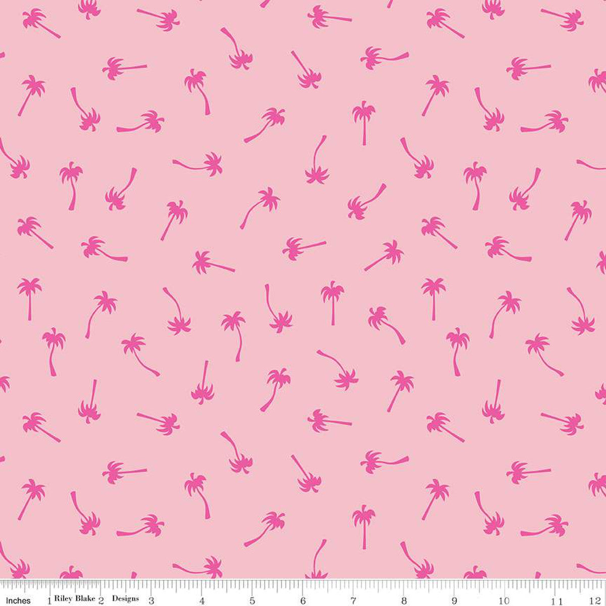Riley Blake Sunshine Blvd Palm Trees Pink by the yard