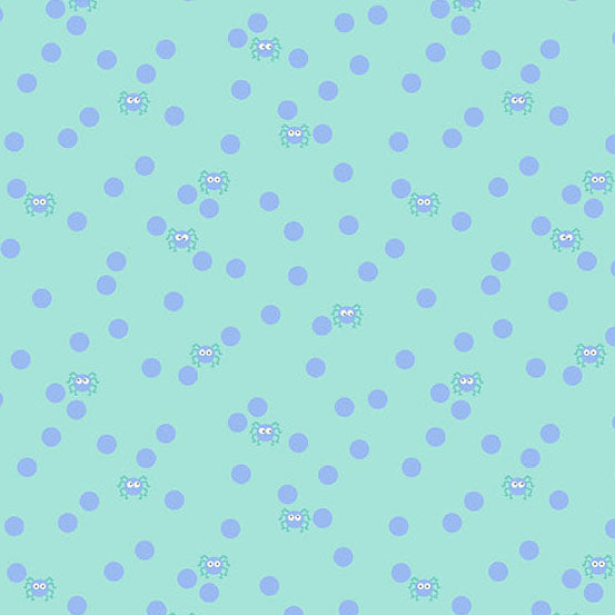 Ghostly Garden by KP Creates Spin and Spot Aqua SKU: A-10200-T by the yard