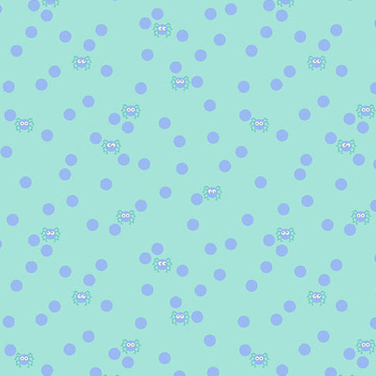 Ghostly Garden by KP Creates Spin and Spot Aqua SKU: A-10200-T by the yard