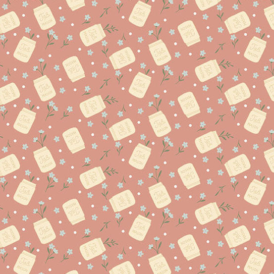 Pre-Order Backroad Blooms Canning Day Rosewood # A-10602-E Nov 2026 Quilted Cow 1/2 yard