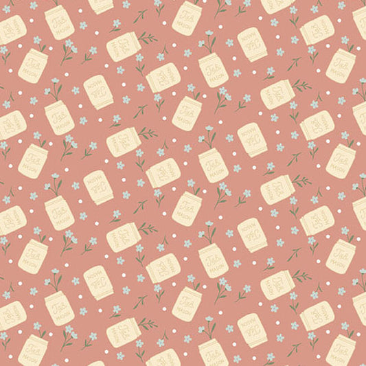 Pre-Order Backroad Blooms Canning Day Rosewood # A-10602-E Nov 2026 Quilted Cow 1/2 yard