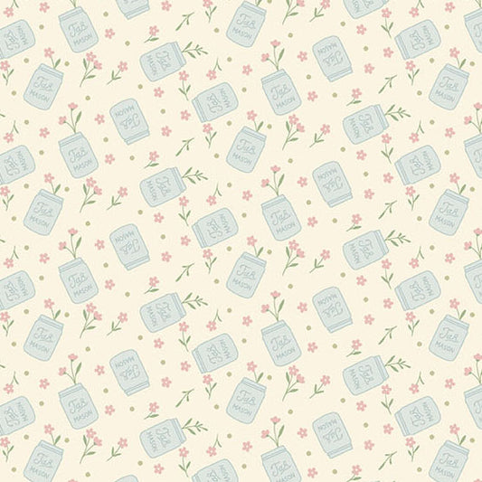 Pre-Order Backroad Blooms Canning Day Buttercream # A-10602-L Nov 2026 Quilted Cow 1/2 yard