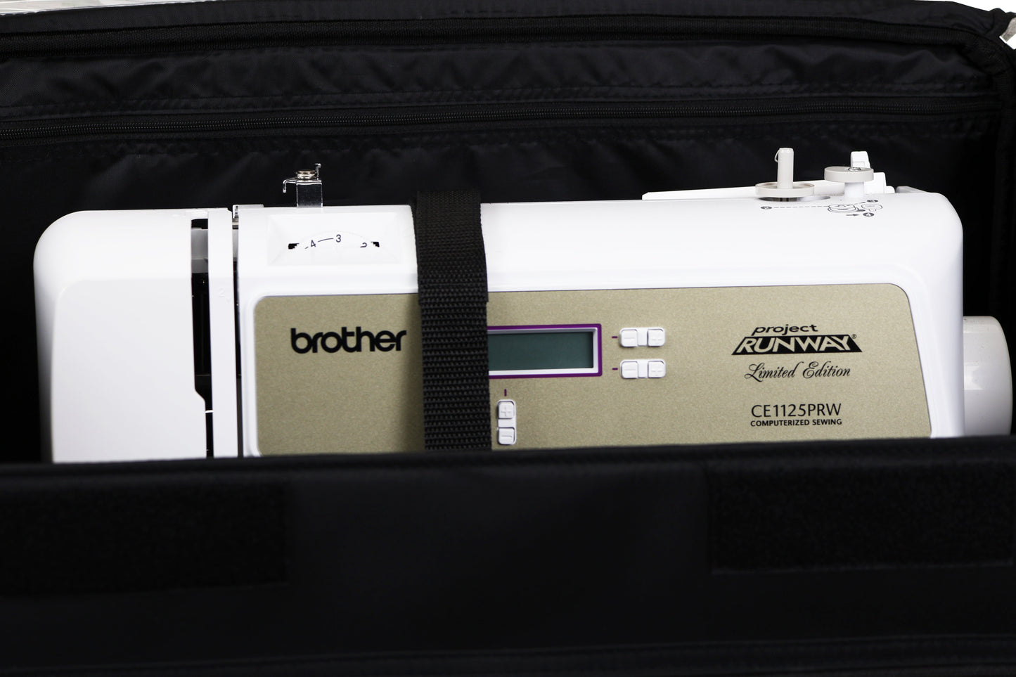 Everything Mary XL 4 Wheel Collapsible Rolling Sewing Machine Storage Case, Black