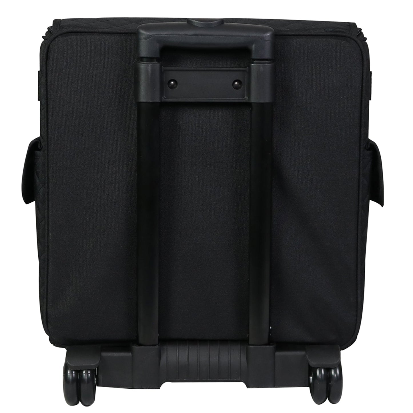 Collapsible Rolling Serger Machine Case, Black Quilted