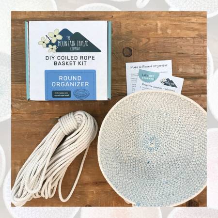 The Mountain Thread Company Coiled Rope Basket Kit Round Organizer # 1ROKIT15