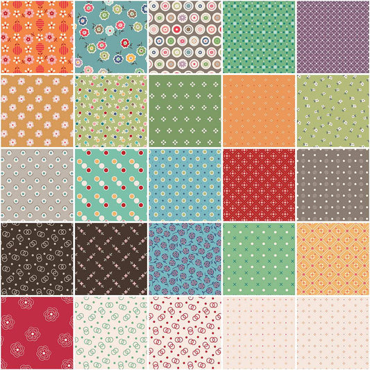 Lori Holt Bee Dots 1-Yard Bundle Pumpkin 25 yards pre order