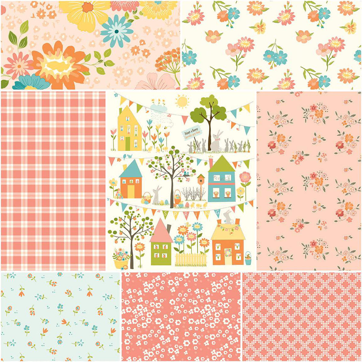 Spring's in Town 1-Yard Bundle Blush Pre-Order 7 yards and 1 panel
