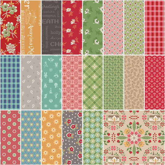 Lori Holt Home Town Holiday 1-Yard Bundle Schoolhouse