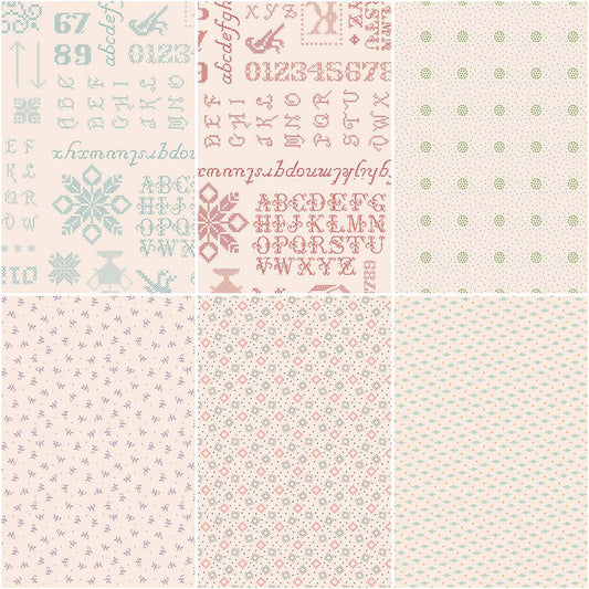 Piece & Plenty 1-Yard Bundle Latte Lori Holt by Riley Blake 1YD-15870L-6 Pre order Jan 25