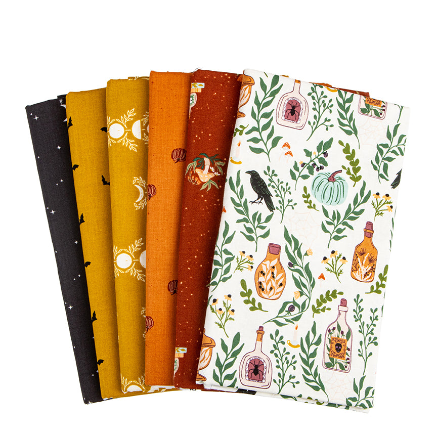 The Apothecary 1 Yard Bundle Cream, 6 Pcs. Designed by Amber Elliot of Alderwood Studio