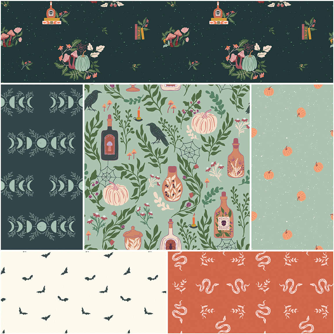 The Apothecary 1 Yard Bundle Mint, 6 Pcs.