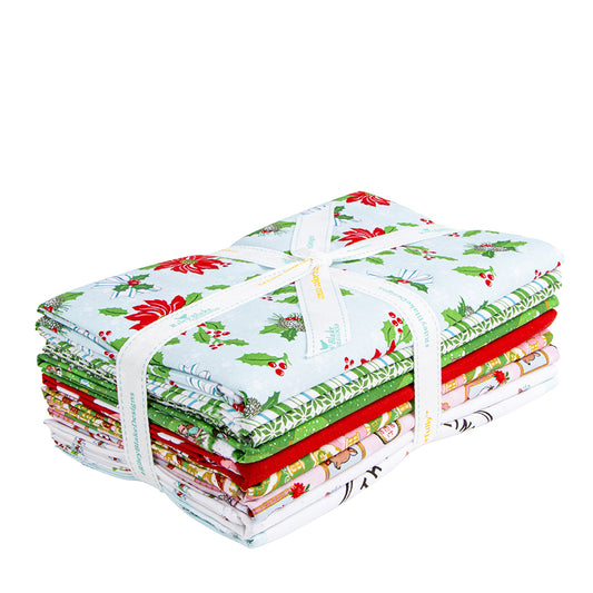 Claus & Co. 1 Yard Bundle Blue, 9 Pcs.