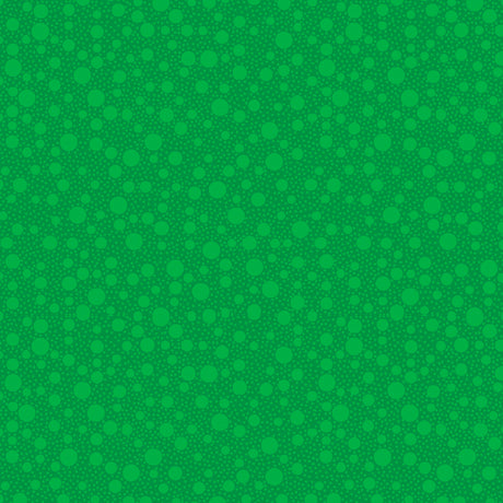 ILLUSIONS - COLOURS-DOTS-GREEN By the Yard