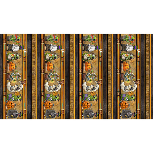 Steampunk Halloween 3 boarder by the yard