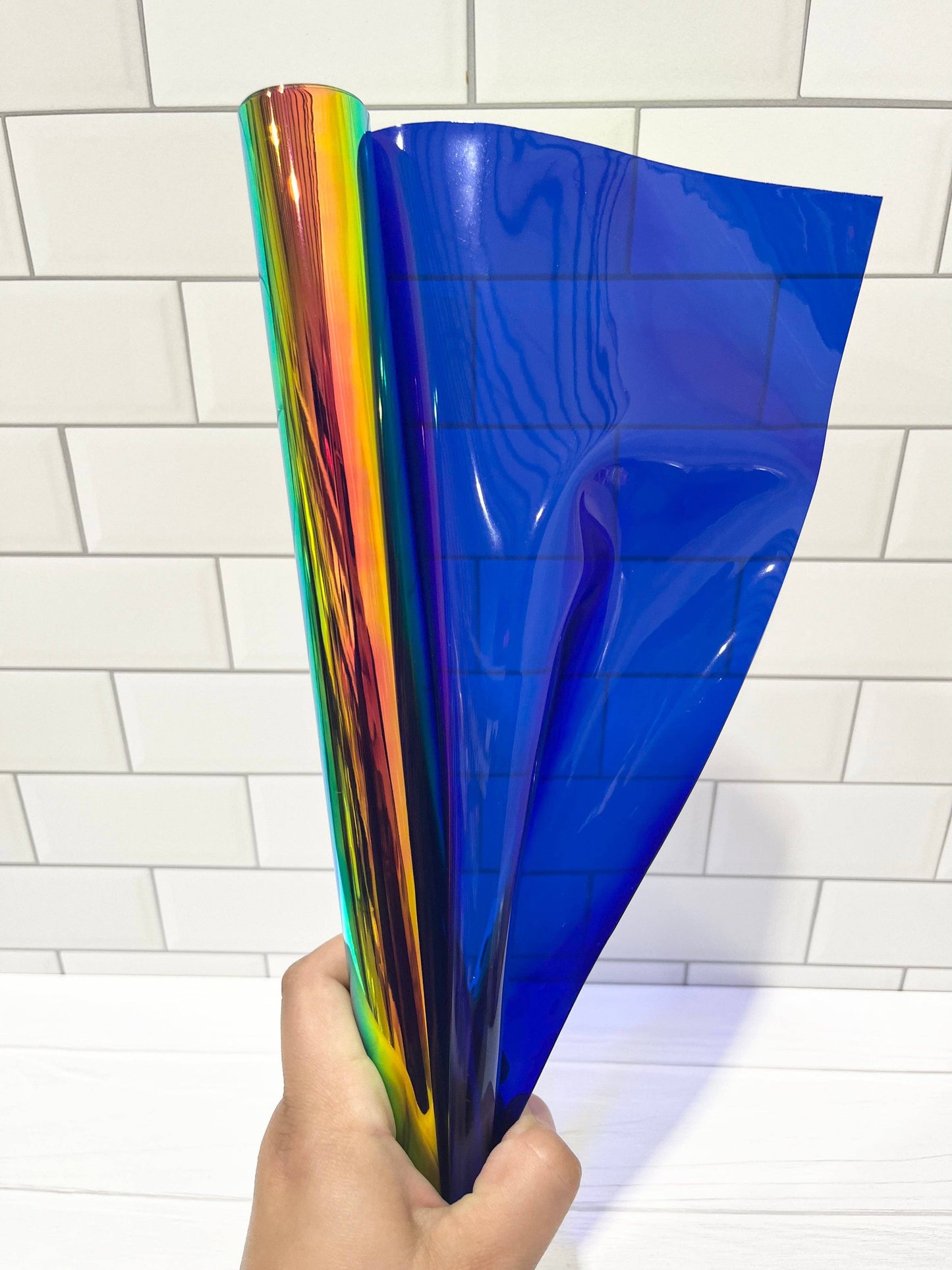 Wonderground Fabrics and Crafts - Clear reflective Colorshift  TPU Vinyl