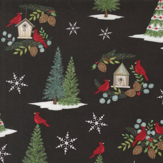 Winter Friends Charcoal Black 56130 18 Moda