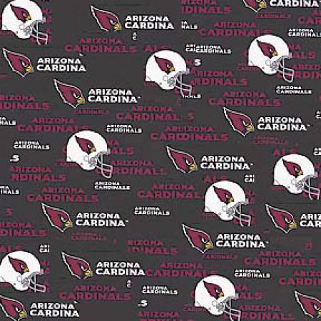 Black Arizona Cardinals Cotton 60in by the yard # 6239-D