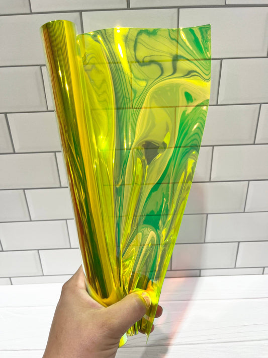 Wonderground Fabrics and Crafts - Clear reflective Colorshift  TPU Vinyl