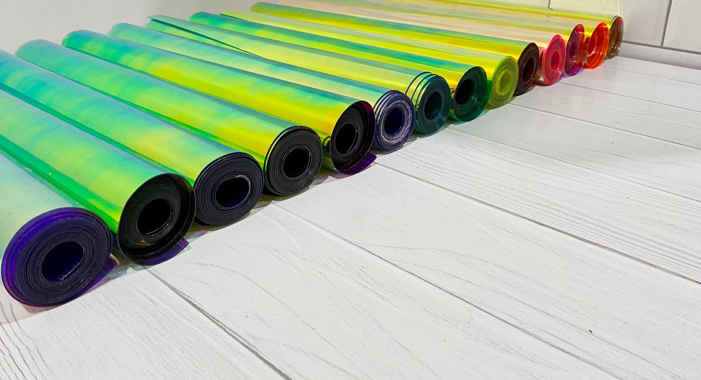 Wonderground Fabrics and Crafts - Clear reflective Colorshift  TPU Vinyl