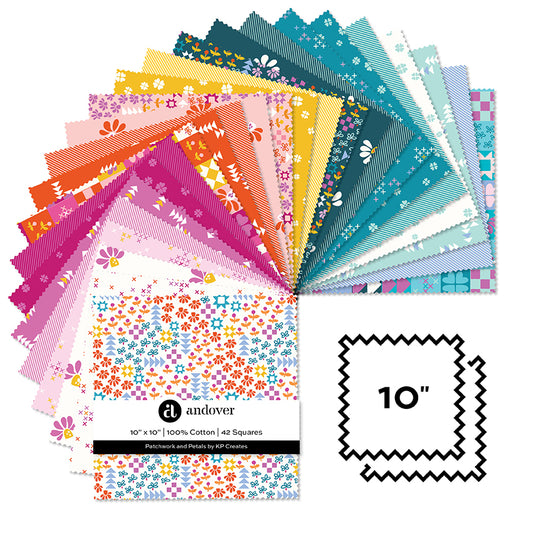 Pre-Orders Patchwork and Petals - 10 Inch Square - 42 Cuts Each # 10-PATC-42