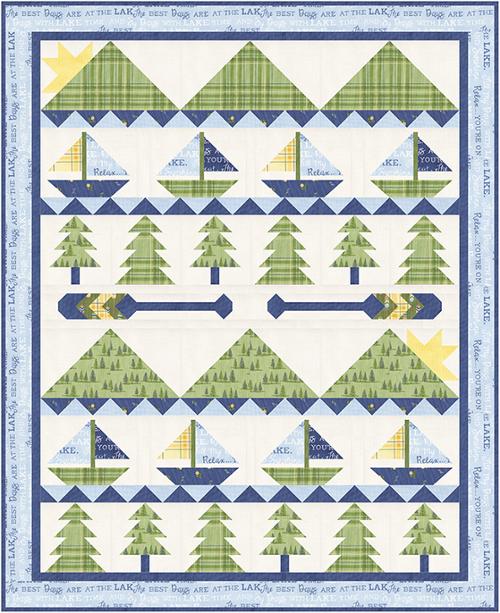 Sun Up to Sun Down pattern with Lake Time by Deb Strain Fabric Kit
