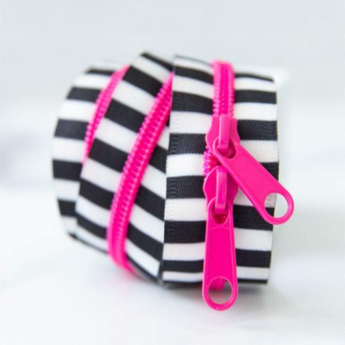 Black & White 30" Zipper Pink SSCZ01 Stitch Supply