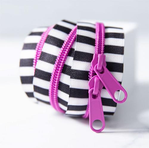 Black & White 30" Zipper Petuna SSCZ02 Stitch Supply