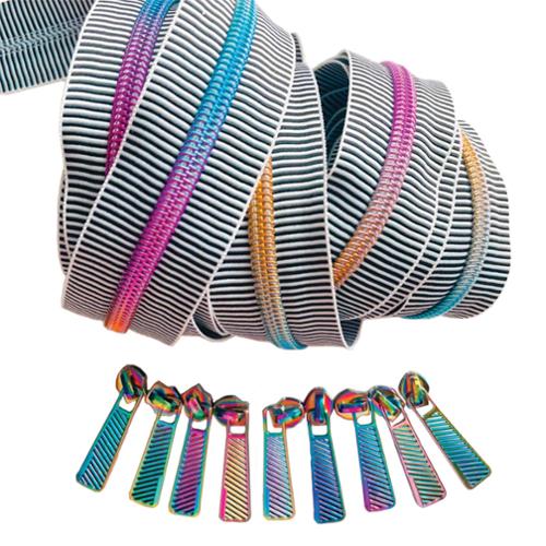 B&W Stripe/Rainbow Zip Pack 3yd SEW HUNGRYHIPPIE