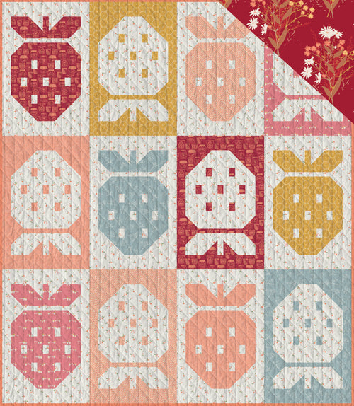 Art Gallery Summer Homestead by Sewcial Bee Collective Summerberry Quilt KIT with Backing