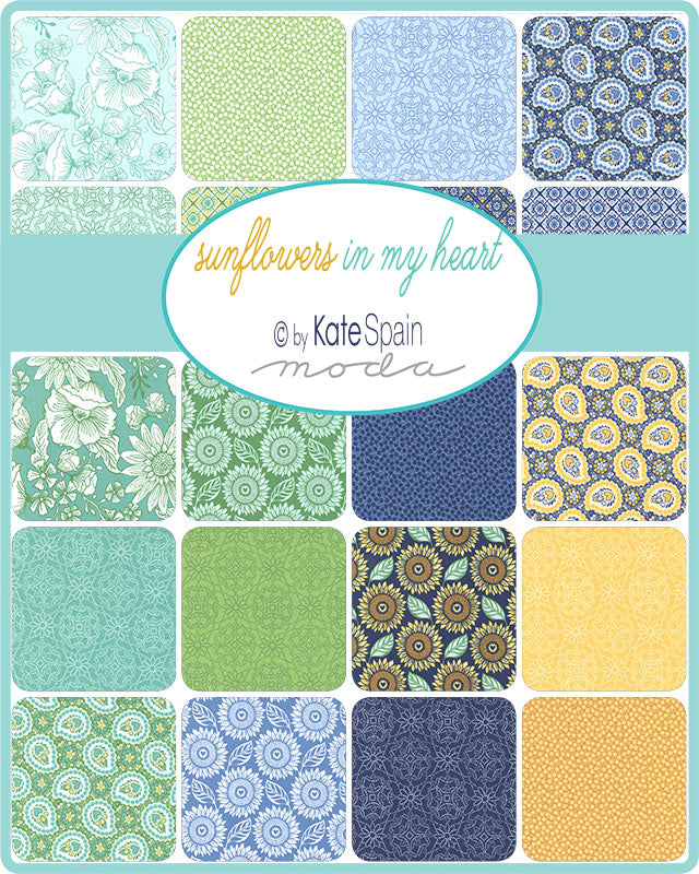 Sunflowers My Heart Fat Quarters AB 29 skus 27320AB Moda Precuts#1