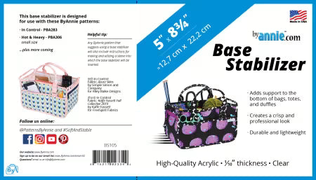 By Annie Base Stabilizer 5in x 8-3/4in # BS105B