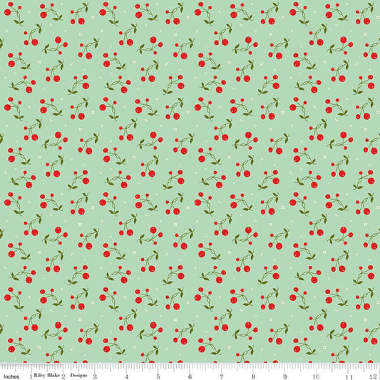Riley Blake Adel in Winter Tripleberry Mint By the yard