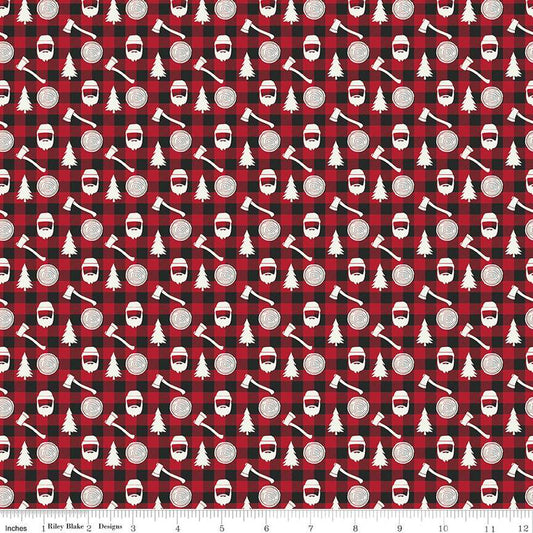 Woodsman Lumberjack Plaid Red/Black Riley Blake By the yard