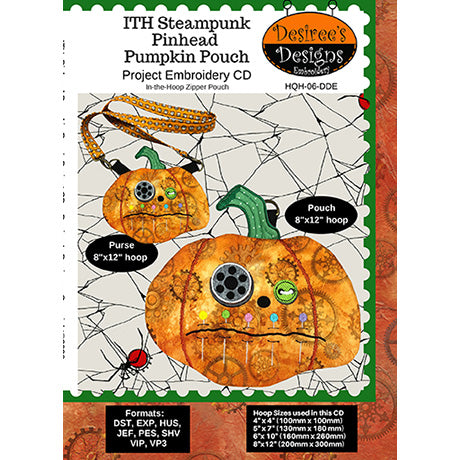 Steampunk Halloween Pumpkin head Embroidery CD