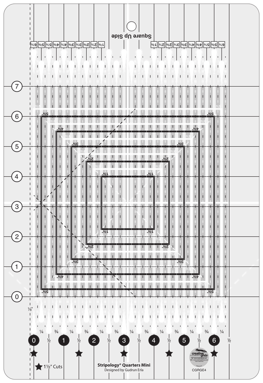 Stripology© Quarters MINI Ruler CGRGE4