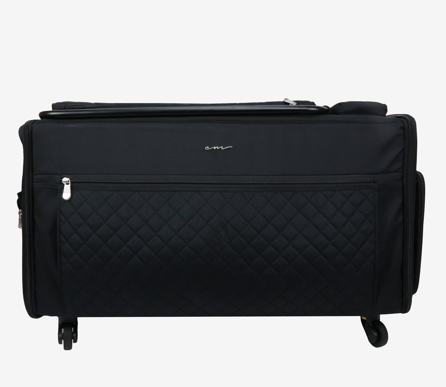 Everything Mary Jumbo 5 Wheel Collapsible Rolling Sewing Machine Storage Case, Black