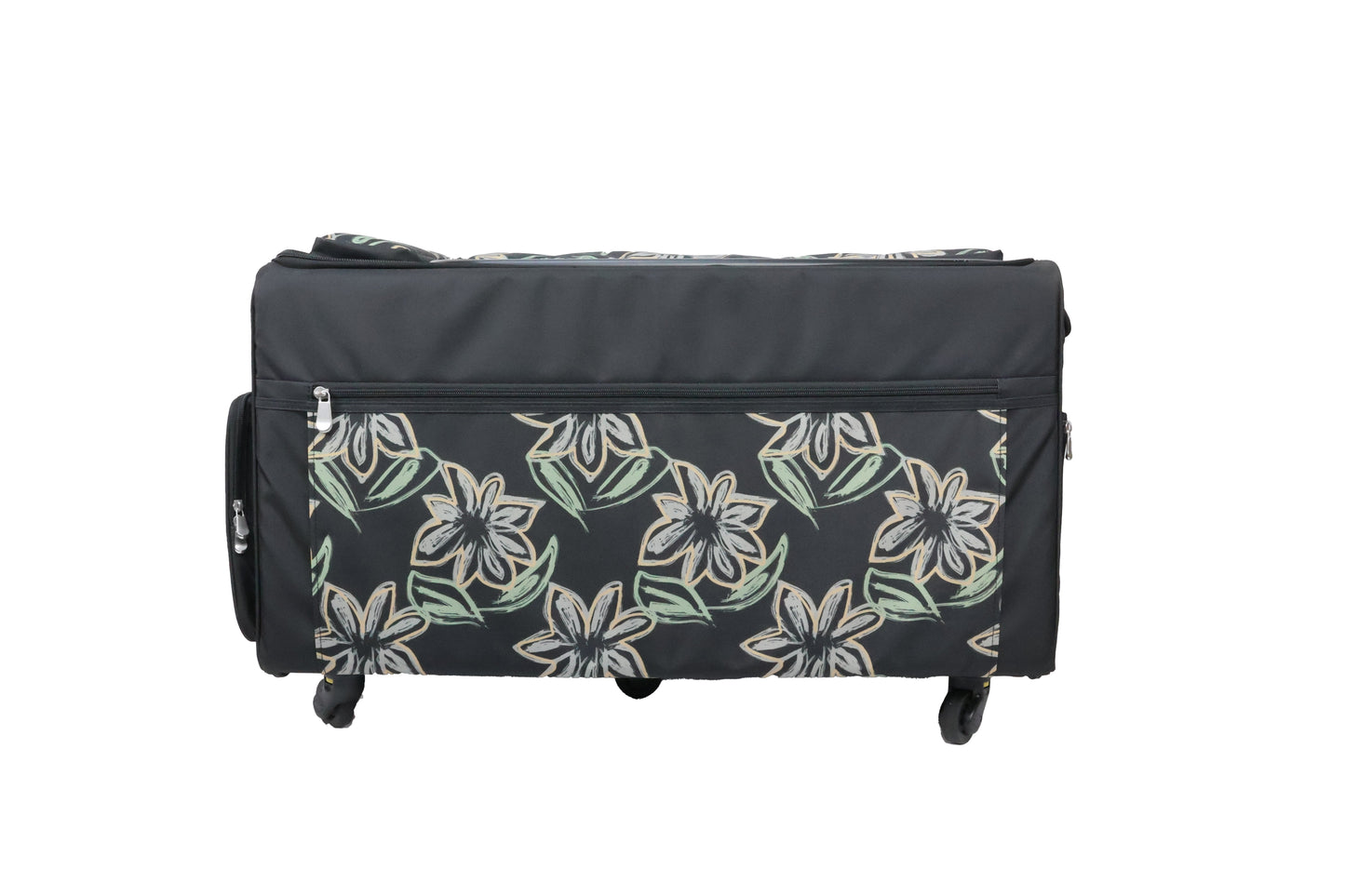 Everything Mary Jumbo 5 Wheel Collapsible Rolling Sewing Machine Storage Case, Floral