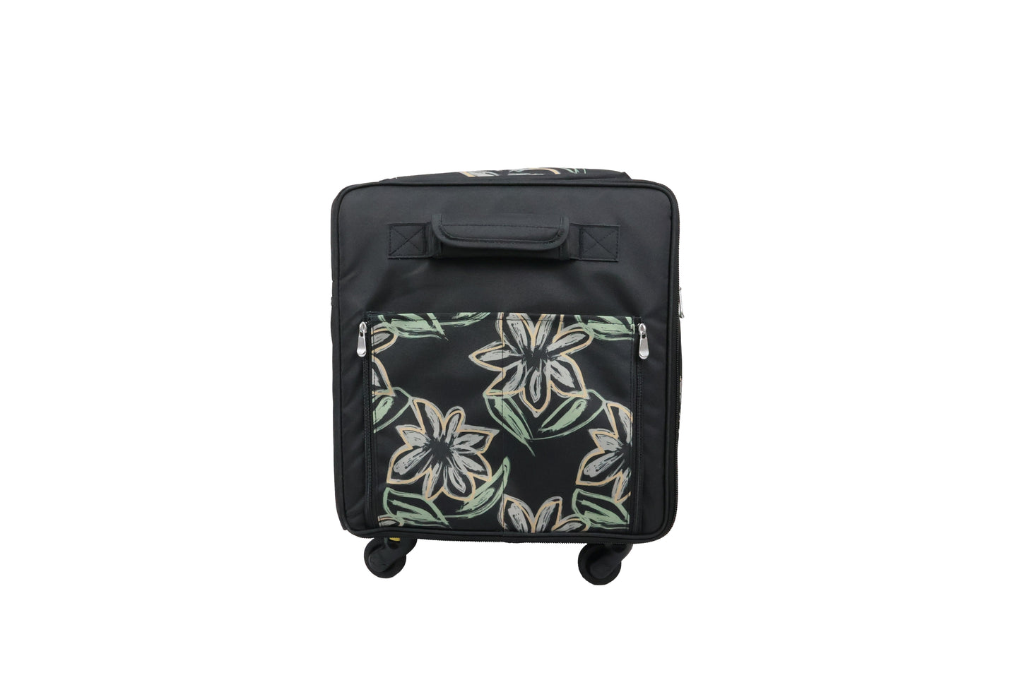 Everything Mary Jumbo 5 Wheel Collapsible Rolling Sewing Machine Storage Case, Floral