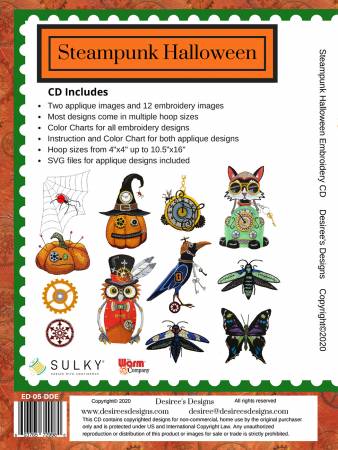 Steampunk Halloween Embroidery CD # ED-05-DDE
