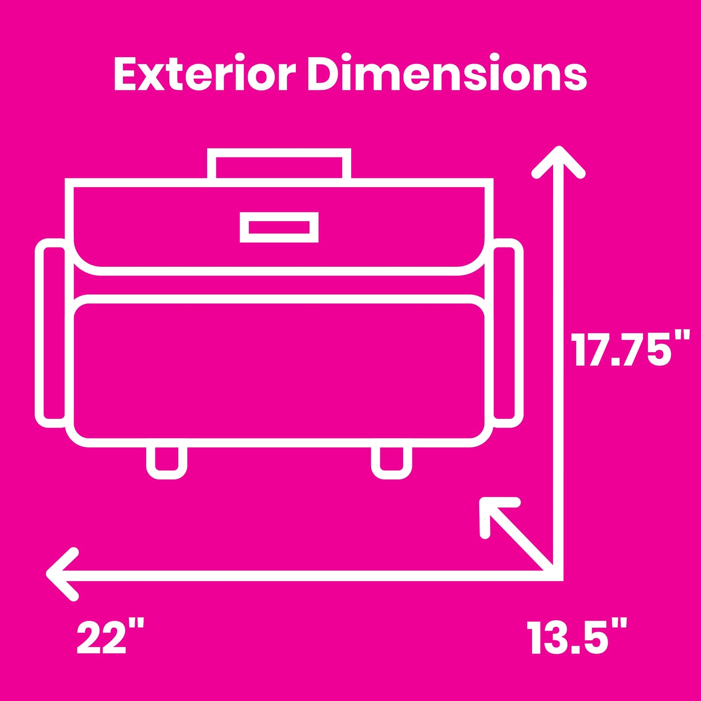 Everything Mary XL 4 Wheel Collapsible Rolling Sewing Machine Storage Case, Black