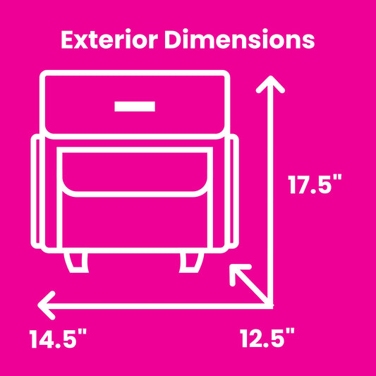 Collapsible Rolling Serger Machine Case, Black Floral