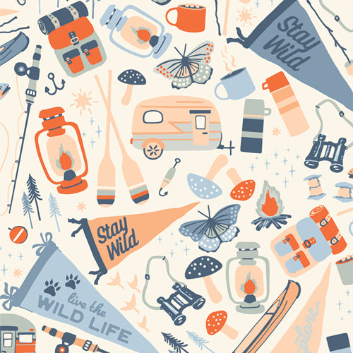 Art Gallery Fabrics Happy Camper Fat Quarters  14 FQ