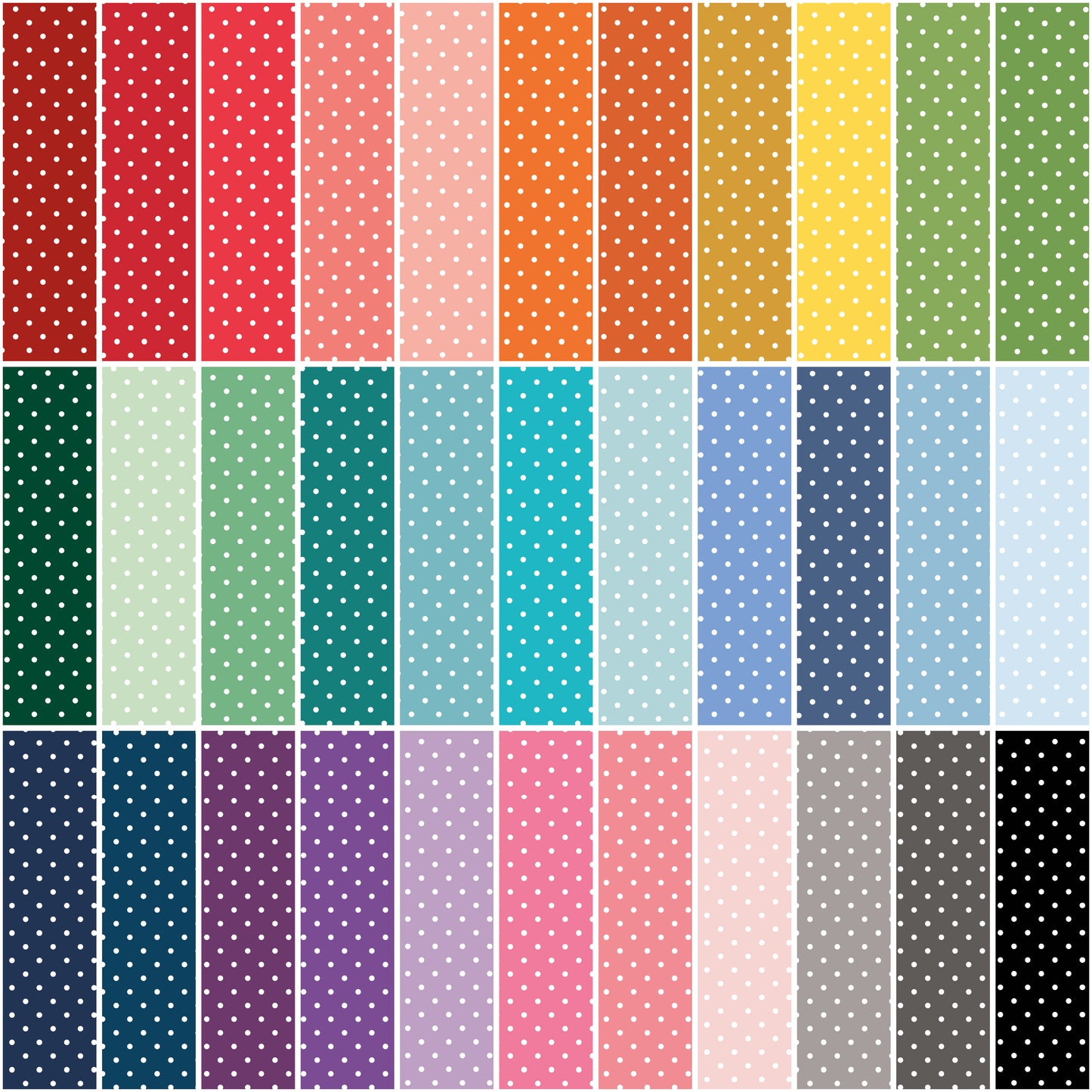 Riley Blake Swiss Dot Color Fat Quarter Bundle, 33 Pcs.