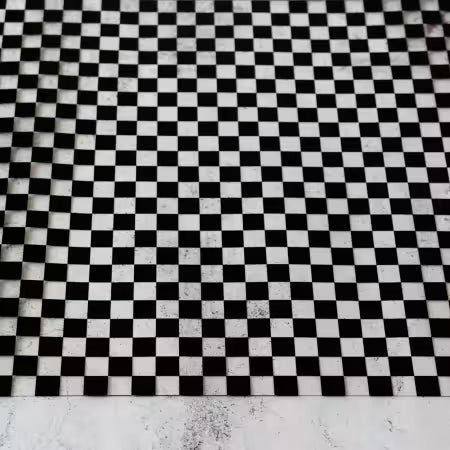 Black Checkerboard Vinyl 1/2yd # HCVBLAC Sallie Tomato