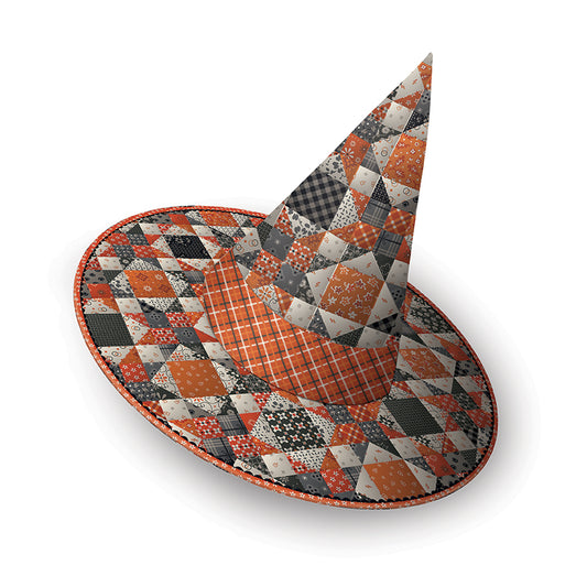 Pumpkin & Licorice 48" x 54" Star Patchwork Witch Hat Panel March 2027
