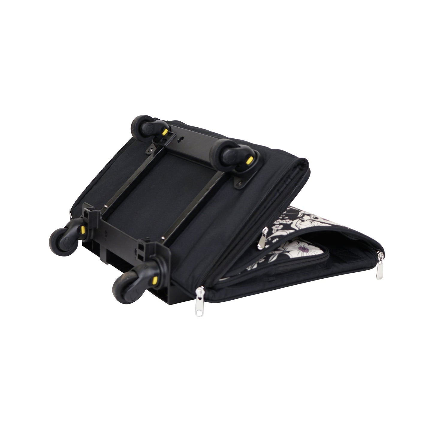 Everything Mary XL 4 Wheel Collapsible Rolling Sewing Machine Storage Case, Artistic Floral