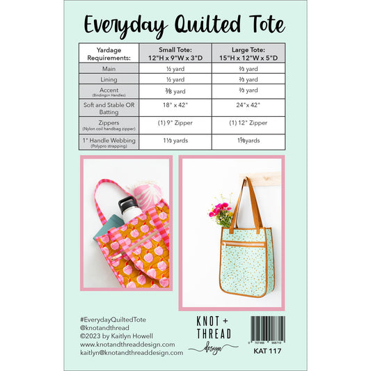 Knot & Thread Everyday Quilted Tote KAT117
