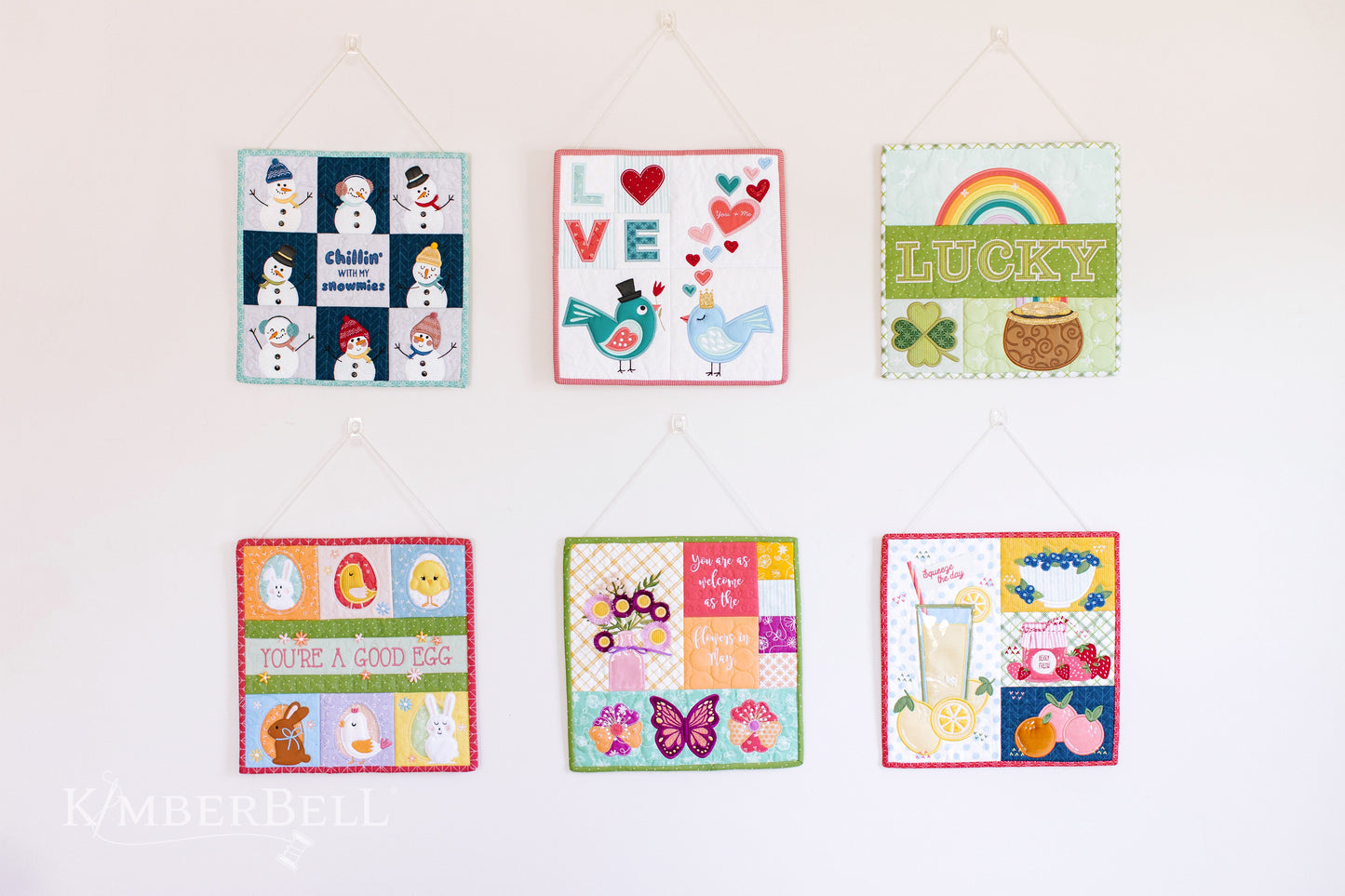 Kimberbell KID5130 Mini Quilts, Vol. 1: January - June bundle with embellishments